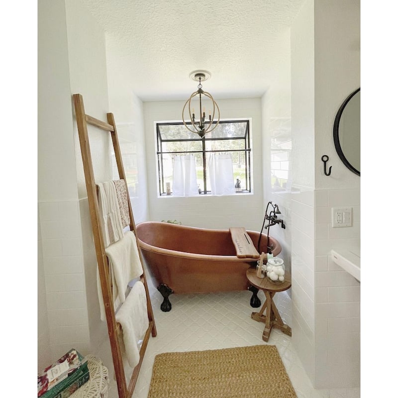 Heisenberg 5'6" Copper Freestanding Clawfoot Bathtub with Overflow