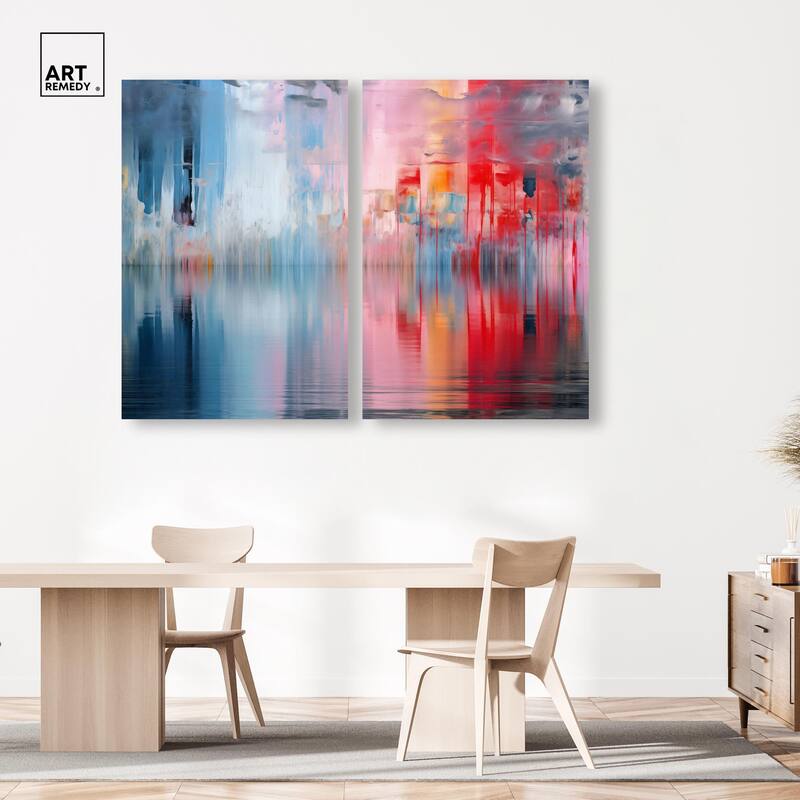 Prism on Water Canvas Set of 2 by Art Remedy, Gallery Wrapped
