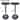 AmeriHome Round Adjustable Height Bar Stools with Wood Seat in Espresso