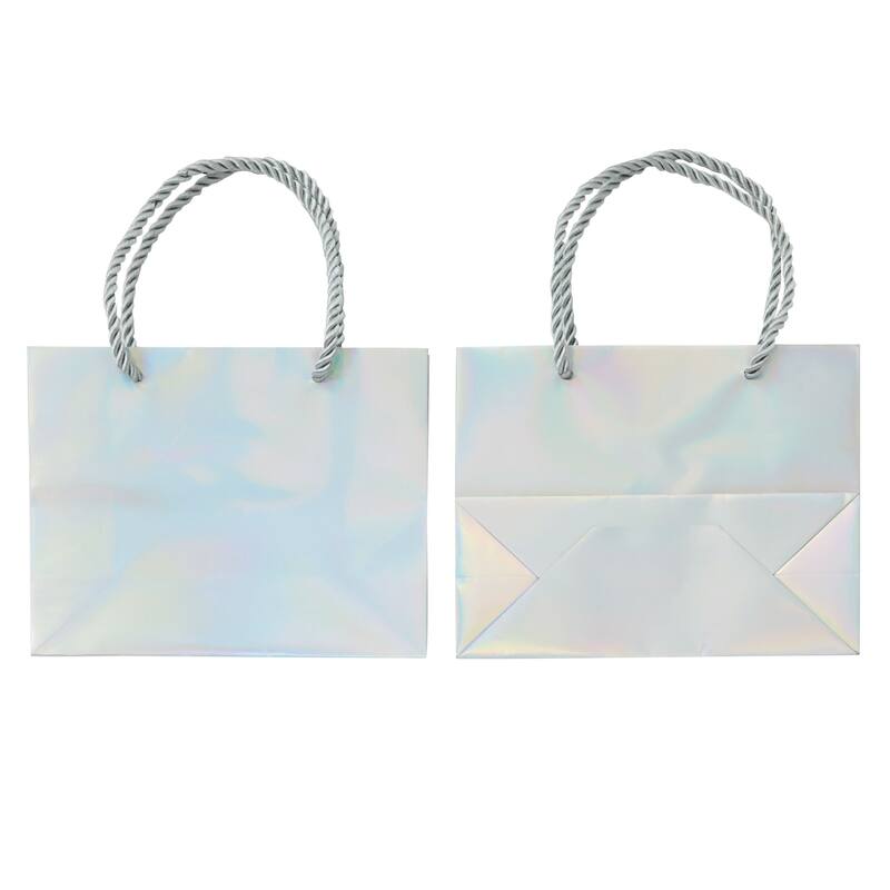 Blue Panda 24 Pack Mini Gift Bags with Handles, Small Reusable Metallic Paper Bag 6x5 x2.5"