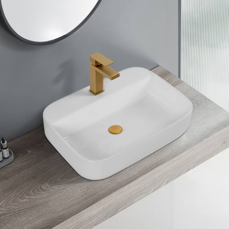 Square Countertop Ceramic Washbasin