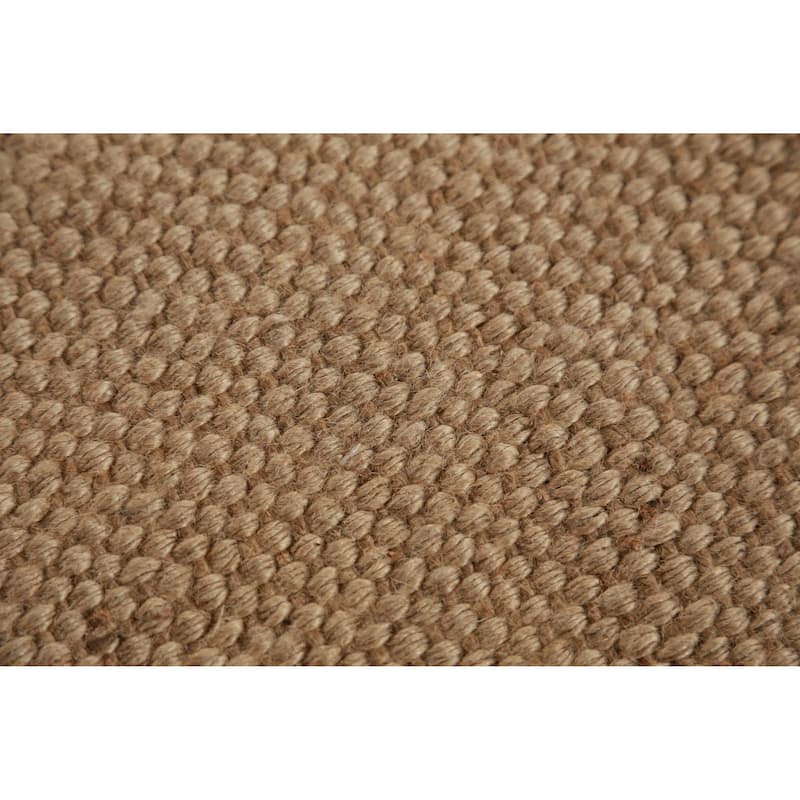 Hand Woven Oriental 100% Jute Carpet Modern Stripe Multi-Colored Kilim Area Rug - 12' 0'' X 8' 10''