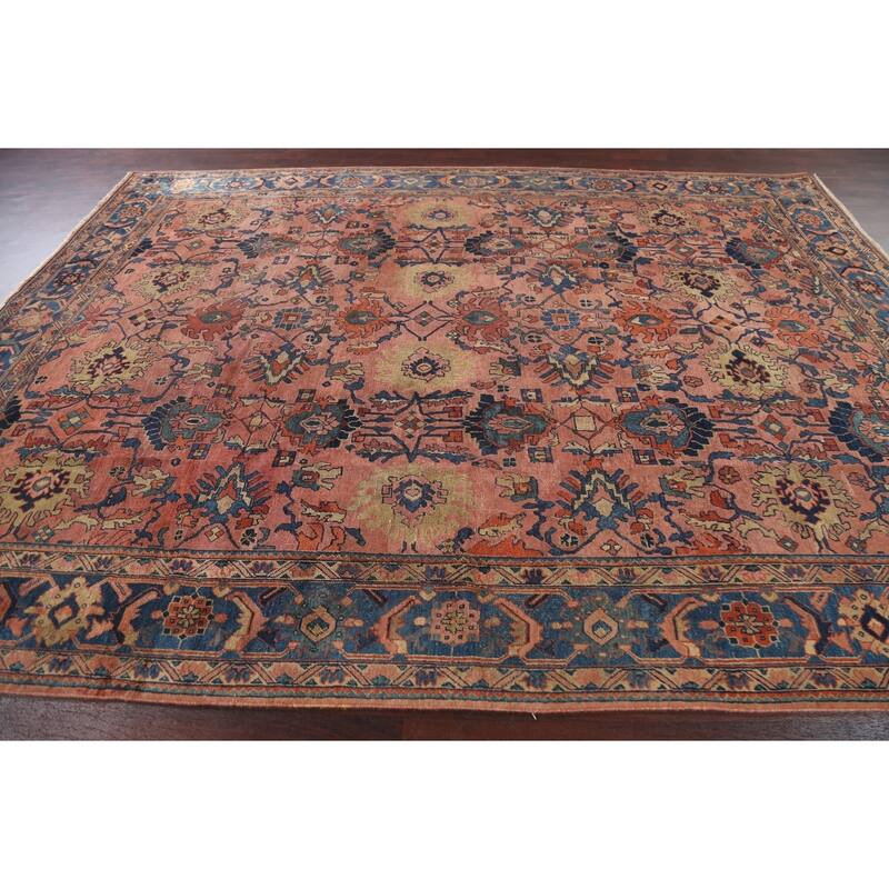 Pre-1900 Antique Sultanabad Ziegler Persian Wool Area Rug Hand-knotted - 10'2" x 12'2"