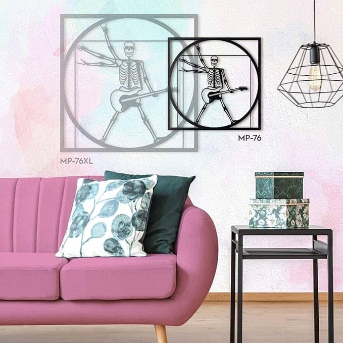 Vitruvian Rocker Metal Wall Art,
