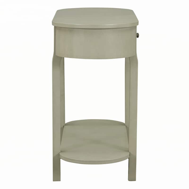 Retro Console Table with Curved Design,Grey