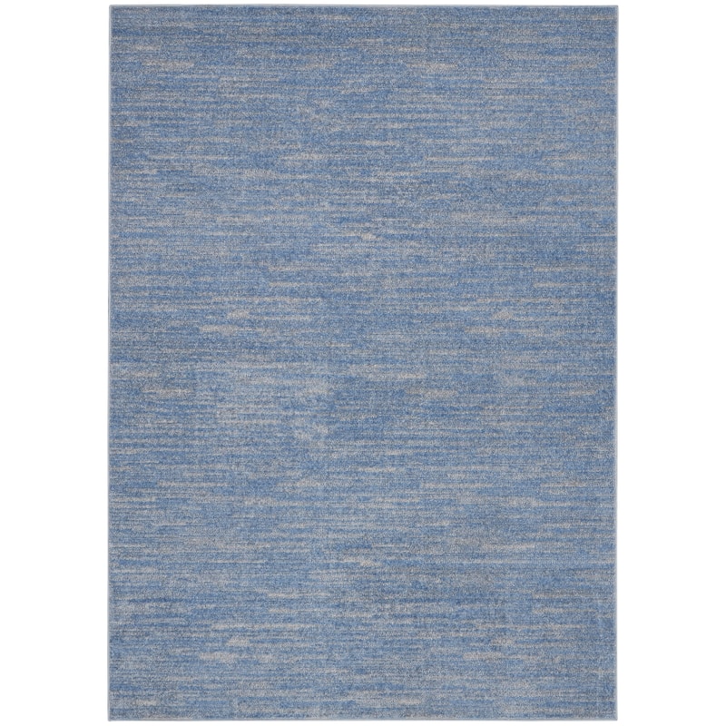 Nourison Modern Solid Indoor/Outdoor Area Rug - 6' x 9' - Blue/Grey