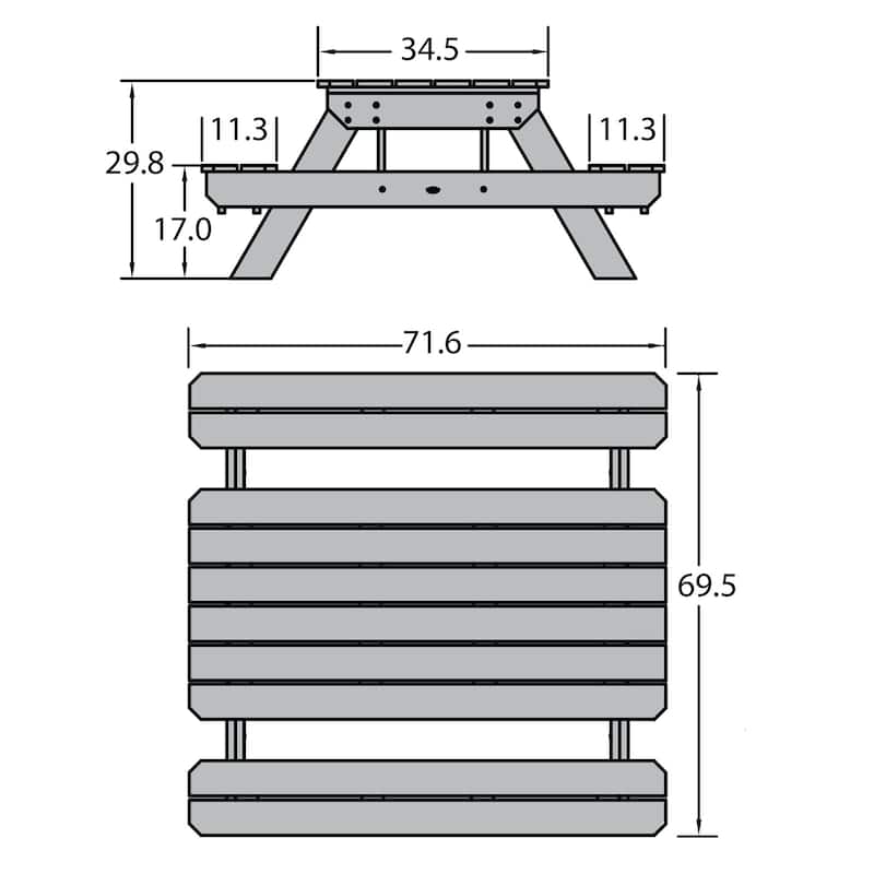 HIGHWOOD Professional Commercial Grade National Picnic Table