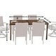 preview thumbnail 3 of 9, Pacific Casual Addison 7pc Steel Dining Set with Swivel Host Chairs