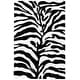 preview thumbnail 14 of 15, SAFAVIEH Florida Shag Rozinka Zebra Animal Print 1.2-inch Thick Rug