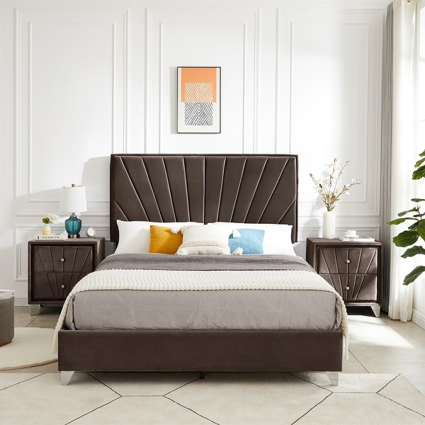 Mercer tufted shop upholstered platform bed