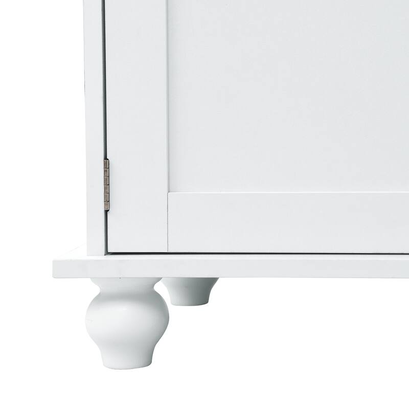 Modern Style Hall Tree with Storage Cabinet and 2 Large Drawers and 5 Coat Hooks