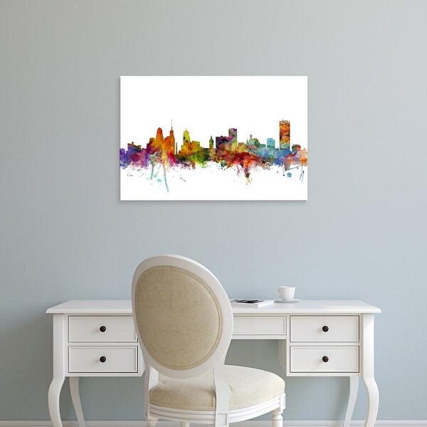 Easy Art Prints Michael Tompsett's 'Buffalo New York Skyline' Premium Canvas Art