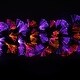 preview thumbnail 8 of 9, Multi Function Fiber Optic Artificial Halloween Garland - 6' x 6" - Black - Purple and Orange LED