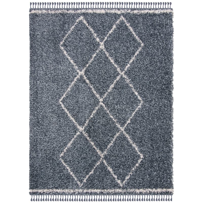 SAFAVIEH Pro Luxe Shag Dile Moroccan Tassel 2.4-inch Thick