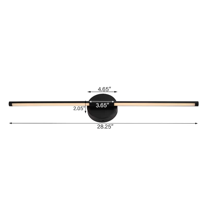 2-Light 28'' LED Bathroom Vanity Light Fixtures
