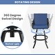 preview thumbnail 35 of 39, Outdoor Indoor Aluminum Swivel Patio Bar Stools Dining Chairs with Sunbrella Fabric