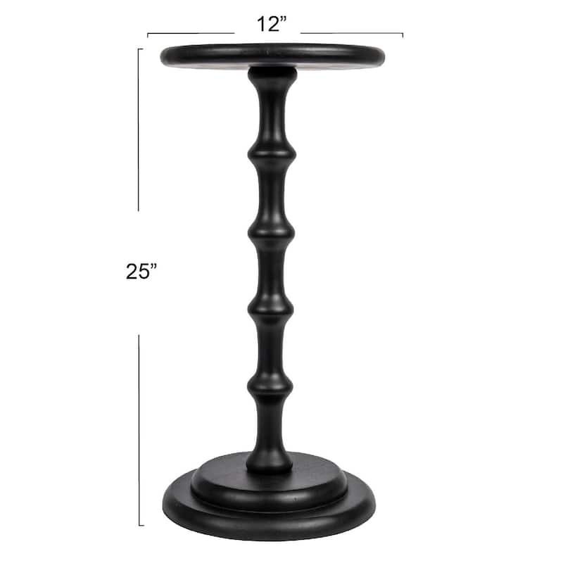 Ergo Pedestal Cocktail Side Table - 12.0"L x 12.0"W x 25.0"H