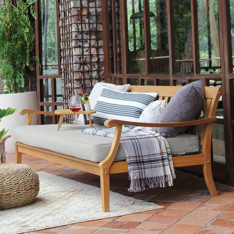 Cambridge Casual Robin Teak Outdoor Daybed with Cushion