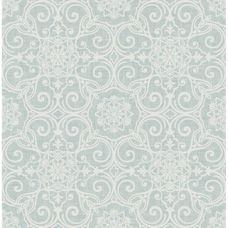Seabrook Designs Cleo Ornamental Medallion Unpasted Wallpaper