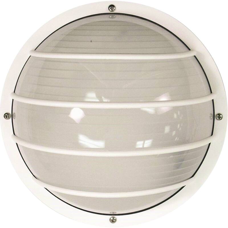 Volume Lighting 1-Light White Outdoor Surface Mount