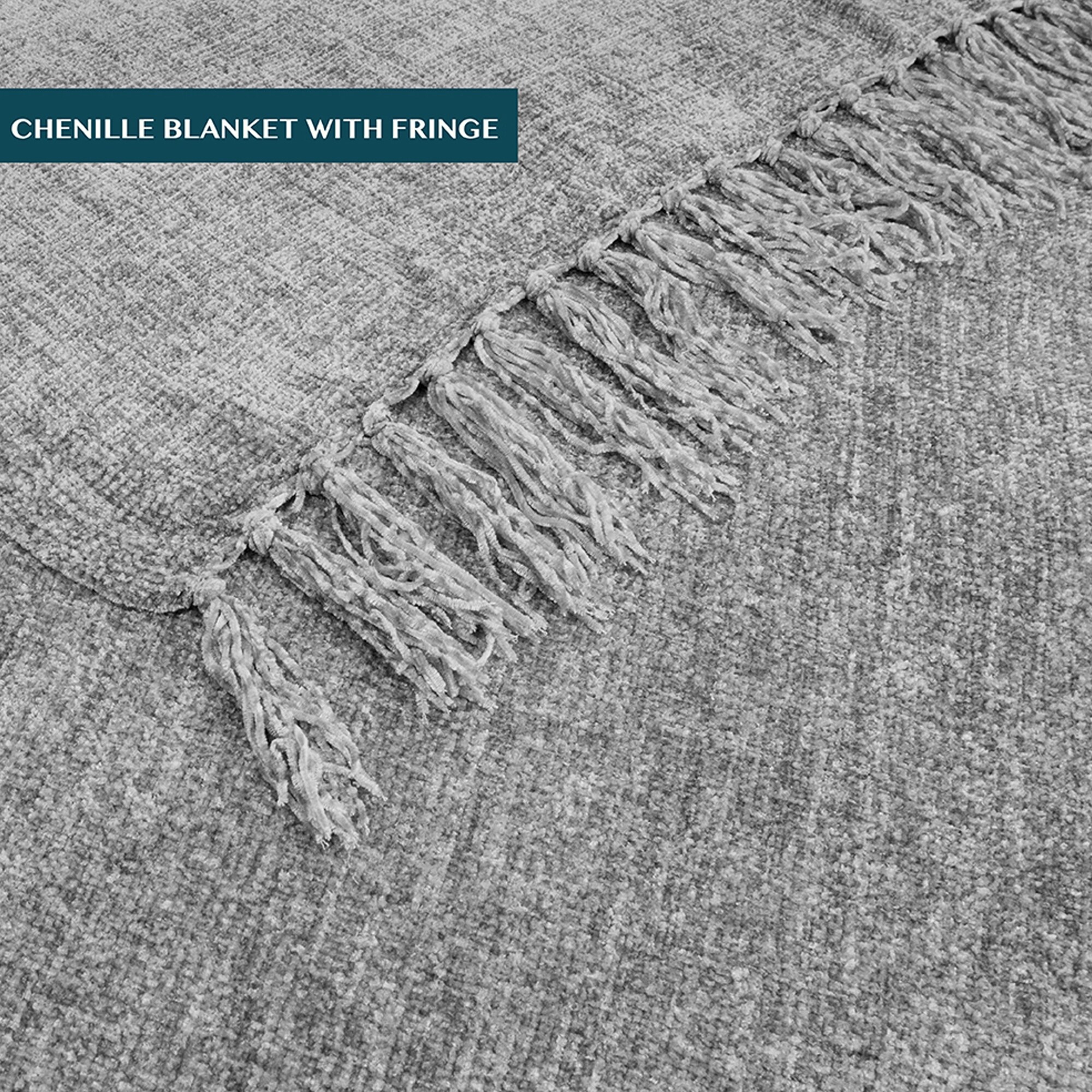 Grey best sale chenille blanket