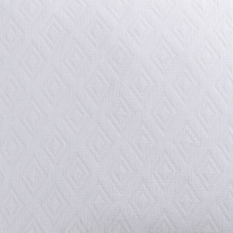 Vera Wang Double Diamond Matelasse White Duvet Cover Set
