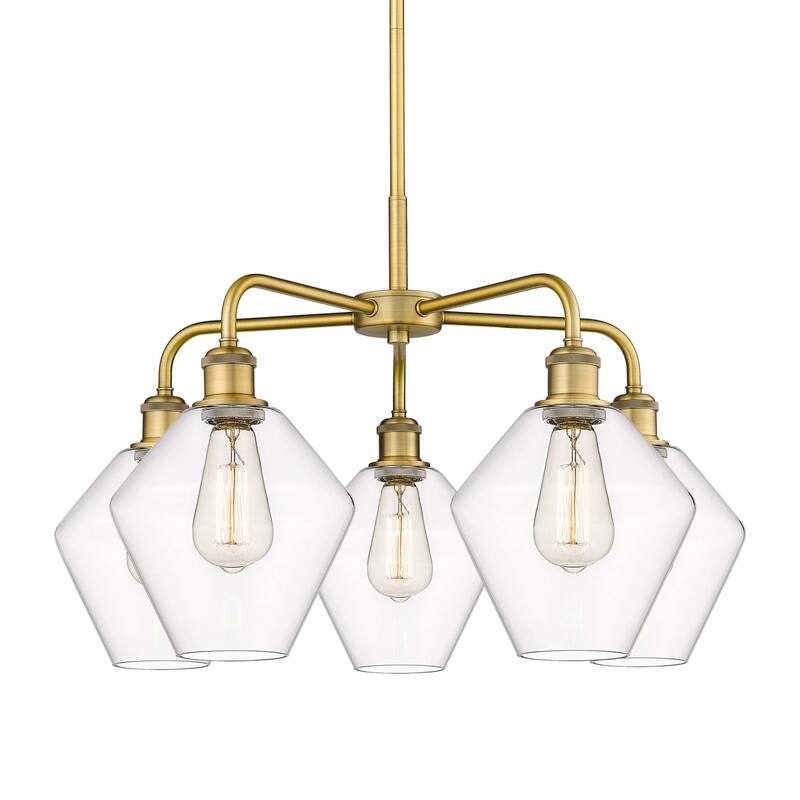 Innovations Lighting 516-5CR-17-26 Cindyrella Chandelier Cindyrella 5 - Brushed Brass / Clear