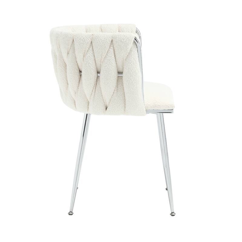 Leisure Velvet Dining Chairs With Metal Feet 2PC/SET