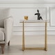 preview thumbnail 3 of 5, Uttermost Midas Thick Crystal Accent Table - 24"H x 24"W x 8.625"D