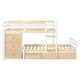 preview thumbnail 8 of 28, Twin over Twin Loft Bunk Bed with Drawers and Ladder