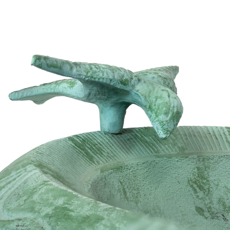 Sunnydaze Garden Visitor Metal Bird Bath - 22.75" H