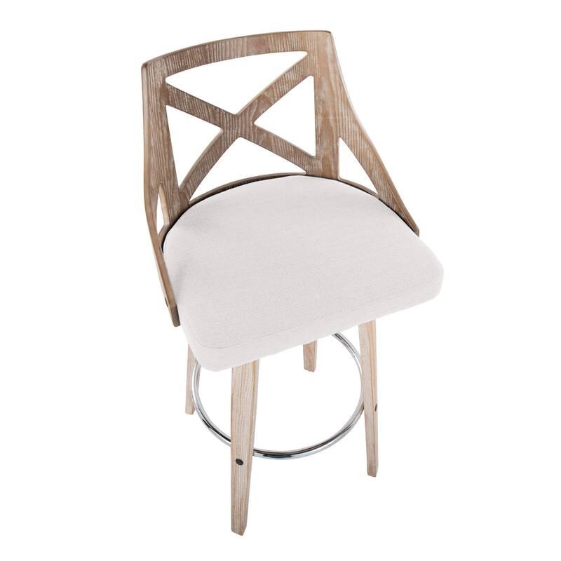 The Gray Barn Charlotte 30" Fixed-Height Bar Stool with Bent Wood Legs (Set of 2)