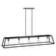 preview thumbnail 1 of 2, Hinkley Lighting Fulton 50" Wide 5 Light Open Frame Linear Chandelier Aged Zinc