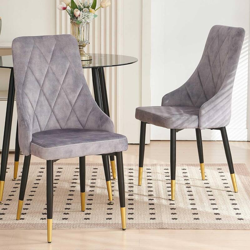 Howtai Velvet Home Kitchen Dining Chairs Upholstered Backrest