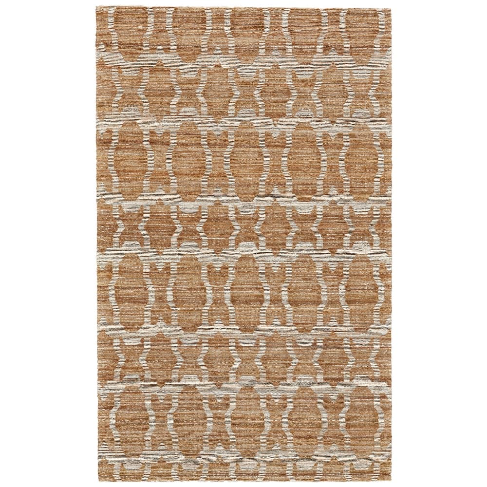 LiLacombe Natural Jute Flat Dhurrie, Jade Green/Tan, Area Rug