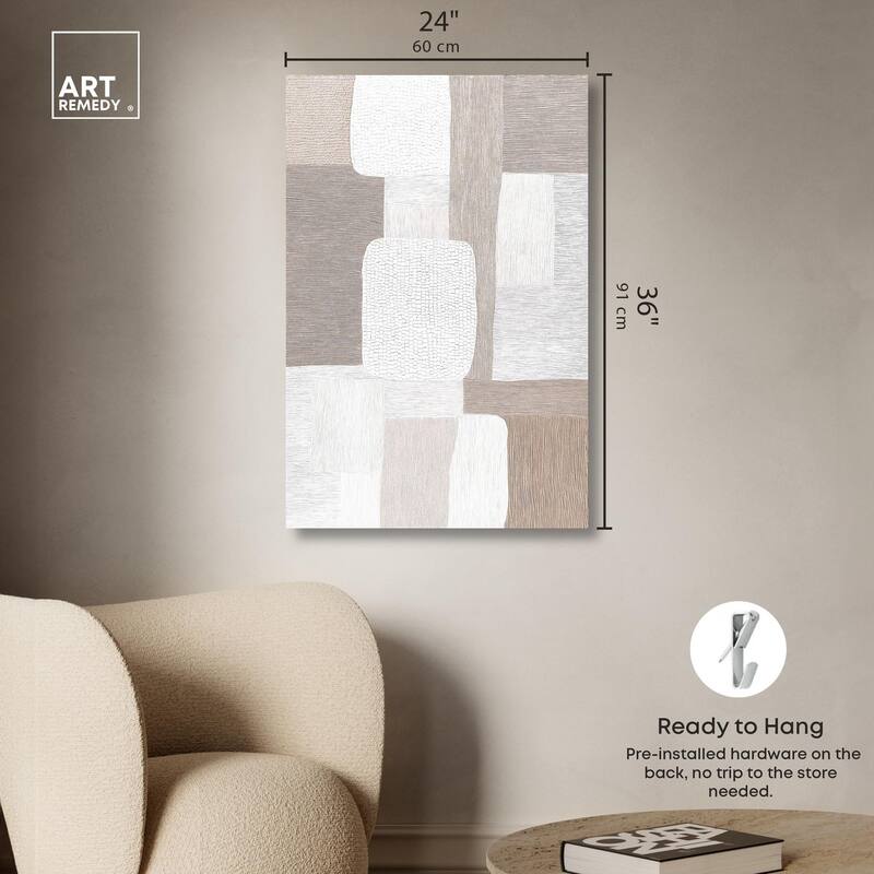 Stucco Squares II Canvas by Art Remedy, Gallery Wrapped