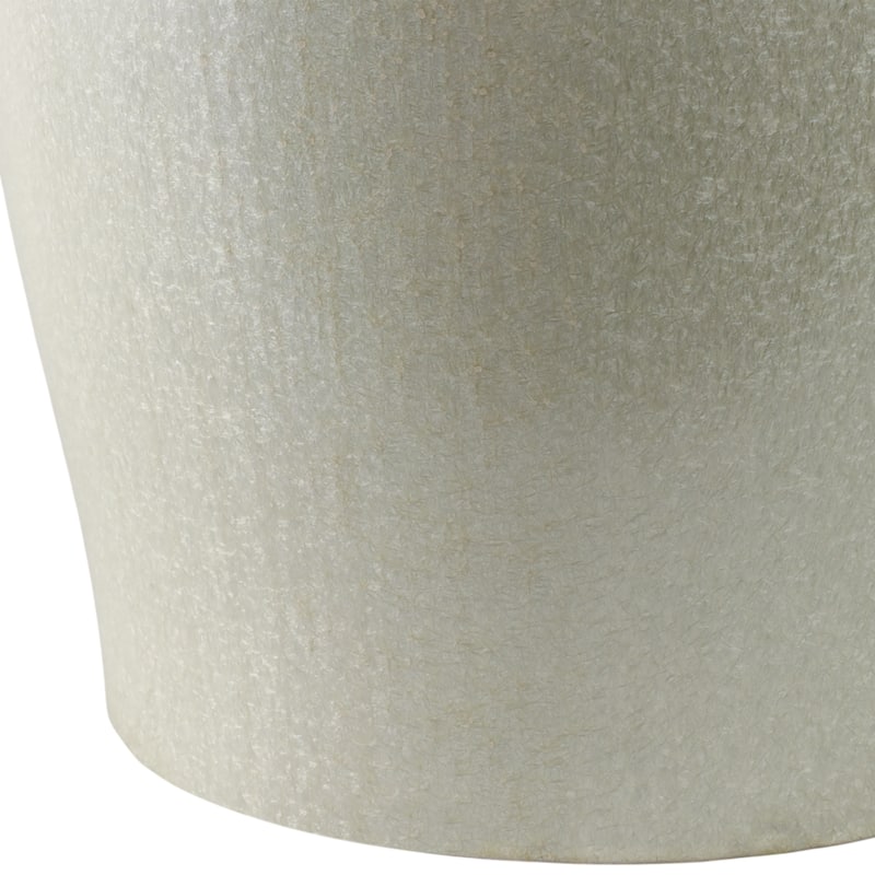 Ceramic Garden Stool Modern Accent Seat for Home Office - 19" Ivory