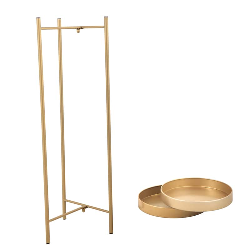 Metal 2-Tier Plant Stand Potted Plant Holder Shelf