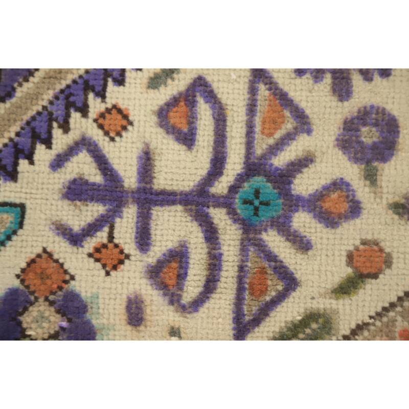 Hand Knotted Oriental 100% Wool Carpet Traditional Floral Oranges & Rust Tabriz Area Rug - 9' 3'' X 6' 5''