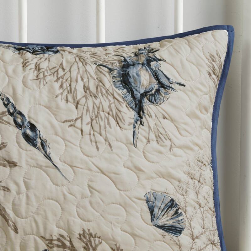 GDF Studio - Bayside Reversible Brushed Microfiber Quilt Set with Decorative Pillows