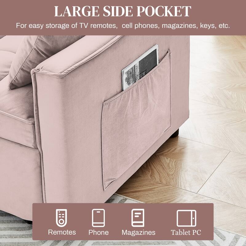 Ouyessir 3 in 1 Multi-Functional Convertible Sleeper Sofa Bed