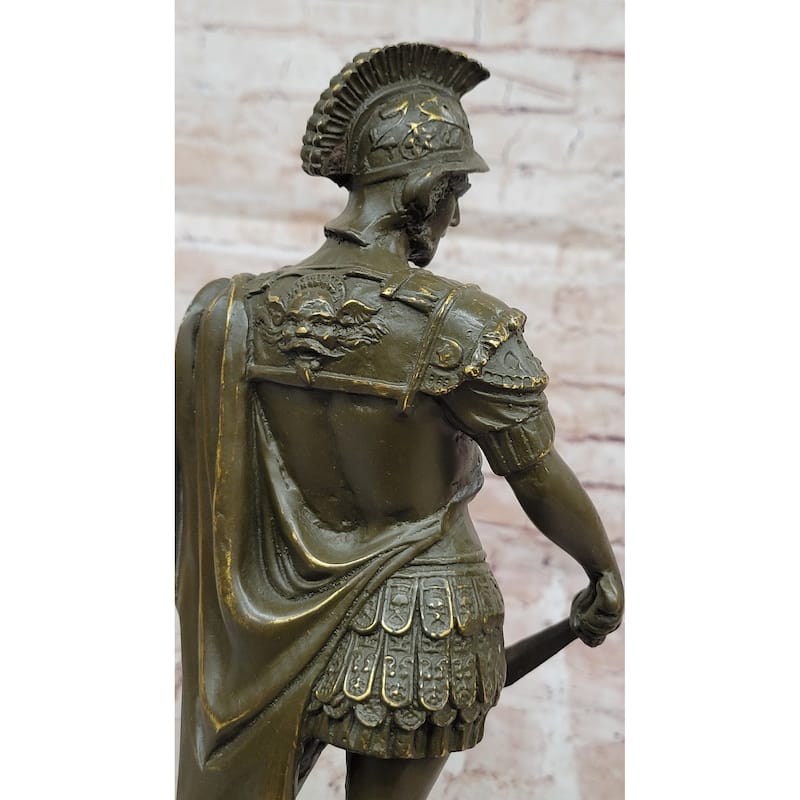 Bronze Roman Warrior Statue - Handcrafted Greek Soldier Sculpture Decor
