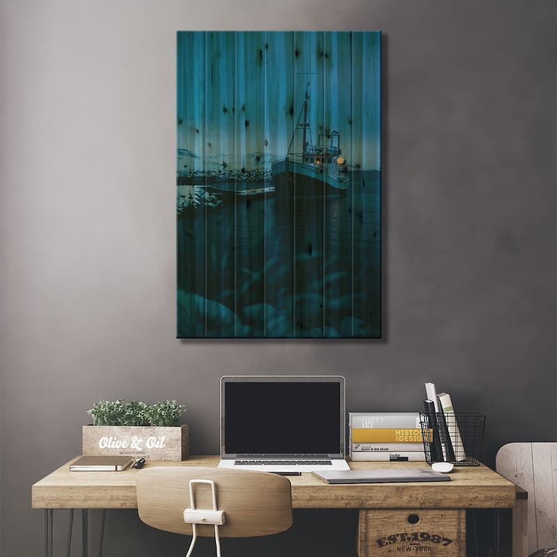 Dalvik, Iceland Print On Wood by Sebastian Scheichl - Multi-Color