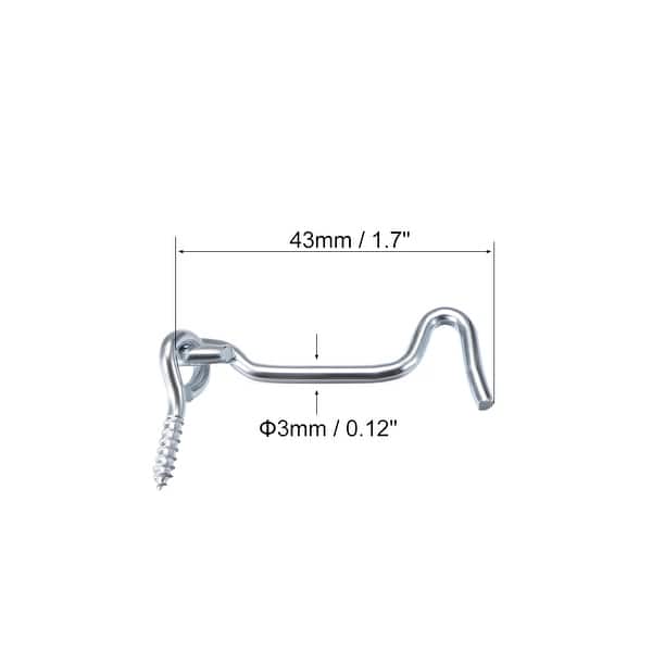 Cabin Hook Eye Latch Gate Door Swivel for Wood Window Door Hook 4pcs