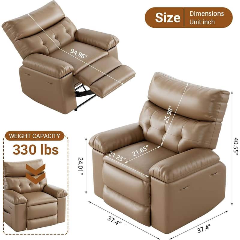 360 Swivel Rocking Chair Massage Recliner Sofa Chair for Living Room, Nursery