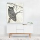 Great Horned Owl Drawing Animals Bird Black White Art Print/Poster ...