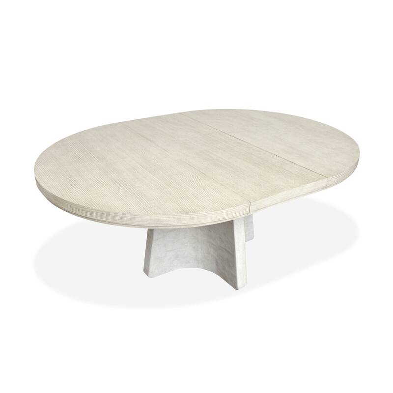Magnussen Home Lorelei Misty Cloud Extendable 54" Round Dining Table - 54''W x 54''D x 29.75''H