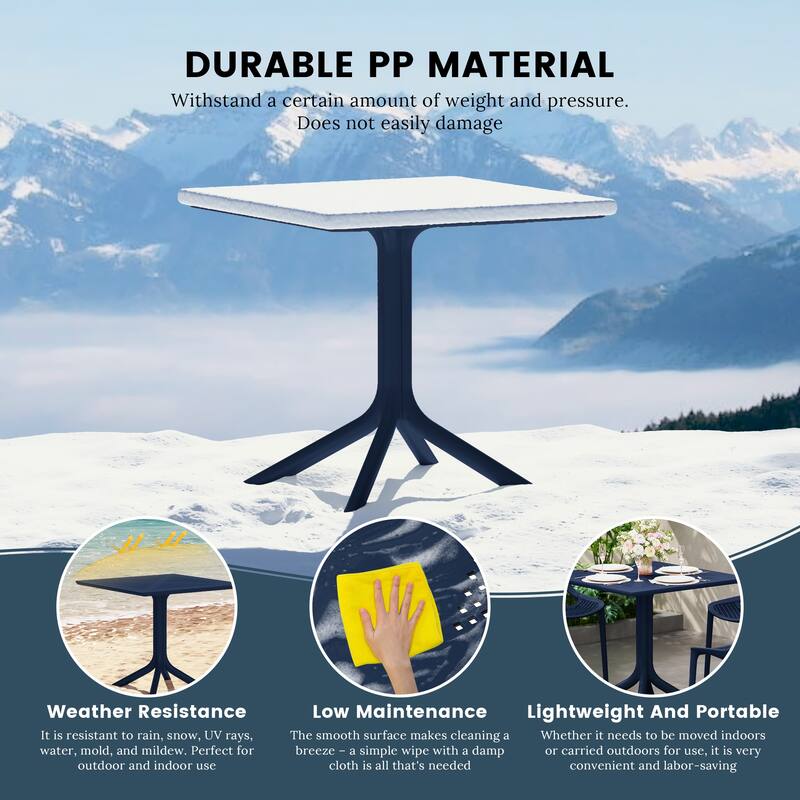 Frond and Form 4-Person Outdoor Square Dining Set