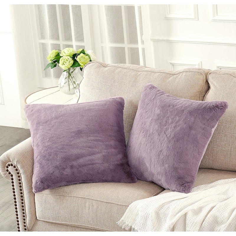 Serenta Heavy Fauxfur Pillow Shell 2 PC Set, 20''x20''