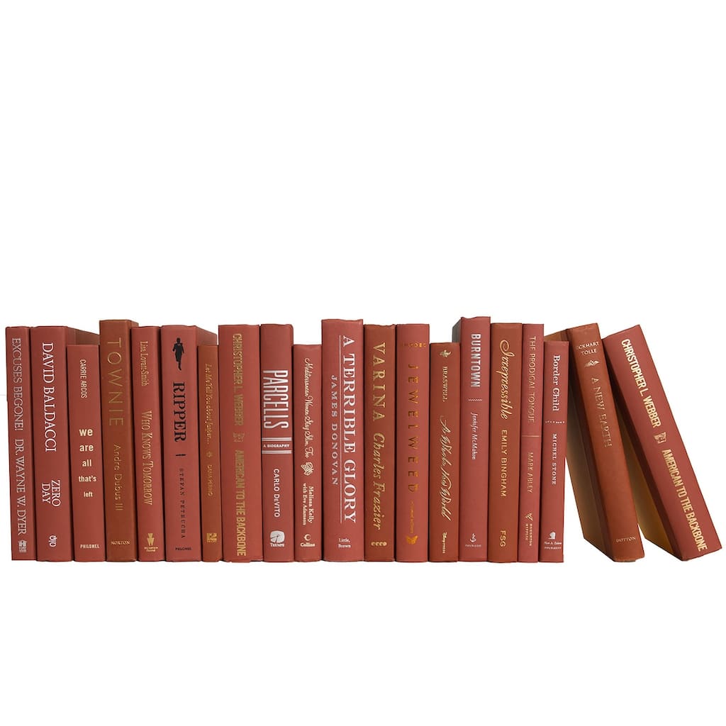 Books Red Decorative Accessories: Sienna Color By The Foot